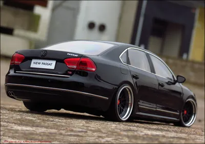 MB-TuningCars - 1:18 VW Passat B7 Sedan 2011 + алюминиевые диски BBS LM