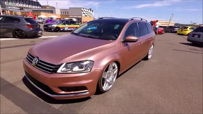 VOLKSWAGEN VW PASSAT VARIANT B7 ЗАНИЖЕННЫЙ ТЮНИНГ ШОУ ПРОГУЛКА АВТОМОБИЛЯ - YouTube