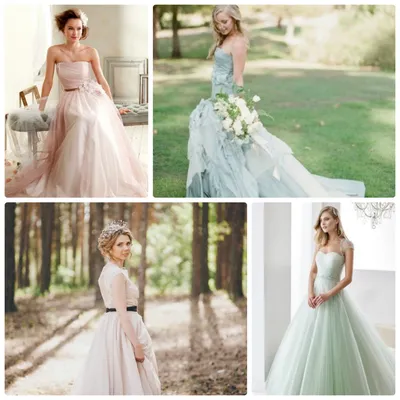 Модный тренд: цветные свадебные платья