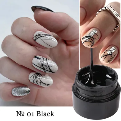 6ml Spider Gel Nail Art Black White Semi-permanent Varnish Silk Line Web  Painting Reflective Gel Nail Polish DIY Manicure FB1615 - купить по  выгодной цене | AliExpress