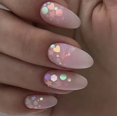 Камифубуки 2 мм белые перламутровые с розовым, Zoo Nail Art 1289 1 г