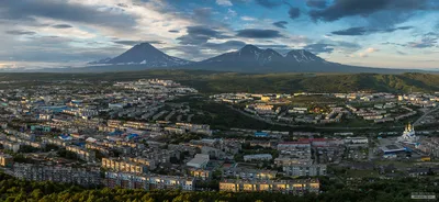 Петропавловск-Камчатский. Панорама вечерняя, традиционная. ФотоКaмчатка —  Камчатка в фотографиях.