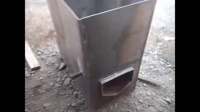 как сделать печь для бани из металла своими руками - YouTube