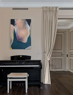 Пианино в интерьере гостиной - 66 фото