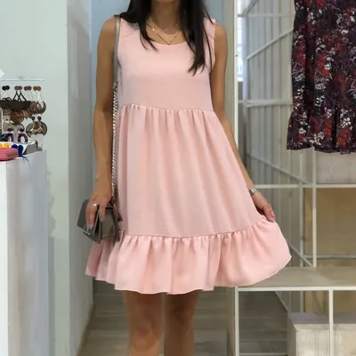 Летнее платье с воланом – купить онлайн на Ярмарке Мастеров – J7KO0RU |  Сарафаны, Санкт-Петербург