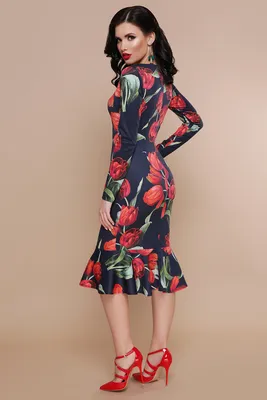 Цветочное платье с воланом внизу, цена 793 грн — Prom.ua (ID#1420455833)