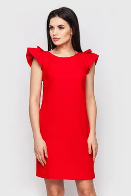 Платье с крылышками \"Кристин\" красное:интернет магазин женской одежды от  производителя. женские платья от \"InRed - женская одежда от производителя  оптом и в розницу\" - 491688177