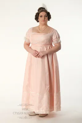 Платье в стиле ампир розовое | Прокат костюмов 19 века ампир в Москве