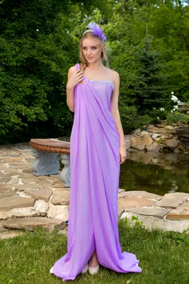 Вечернее платье в греческом стиле Lilac | Купить оптом из свадебной  коллекции Валентины Гладун по всей России