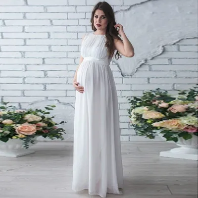 Свадебное платье в греческом стиле для беременных (63 фото)