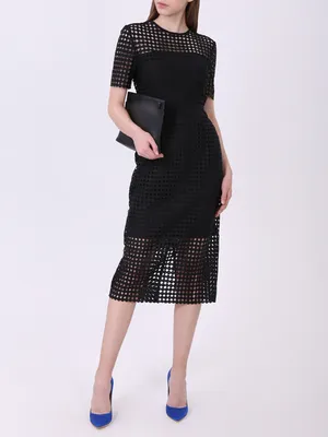 Платье с шитьем от HOUSE OF FAME за 10 000 рублей со скидкой 60% (цвет:  черный, артикул: HOF02B) - купить в интернет-магазине VipAvenue