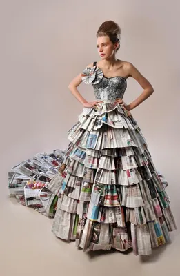 Handmade paper dress - 98 photos of paper dress ideas for girls and dolls