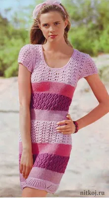 Узорчатое летнее платье своими руками » Ниткой - вязаные вещи для вашего  дома, вязание крючком, вязание спицами, схемы вязания