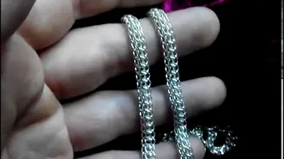 Серебряная цепочка венеция. Цепочка ручной работы из серебра венеция,  питон, американка - YouTube
