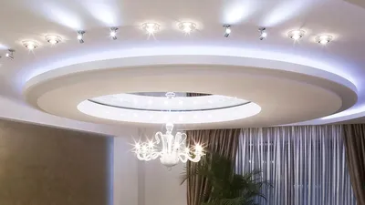 Подвесной потолок из гипсокартона в зале/гостиной (подвесной, навесной п...  | Gypsum ceiling, Gypsum ceiling design, Ceiling design living room