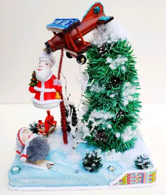 Новогодний сюрприз, поделка в сад, в школу \"Дедушка Мороз!\" – заказать на  Ярмарке Мастеров – PHZRERU | Композиции, Москва