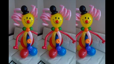 Клоун из воздушных шаров своими руками. Clown made of balloons with their  hands. - YouTube