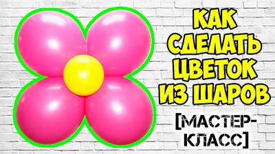 Цветочек из воздушных шаров. Как сделать цветок из круглых воздушных шаров  своими руками - YouTube