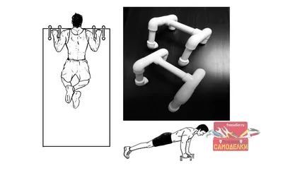 Тренажёр для отжиманий и подтягиваний из полипропиленовых труб своими руками