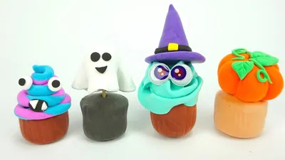 Лепим поделки из пластилина, хеллоуин для детей - YouTube