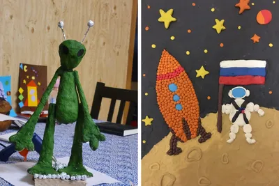 Новосибирцы с детьми сделали необычные поделки ко Дню космонавтики 12  апреля 2021 г. - 12 апреля 2021 - НГС