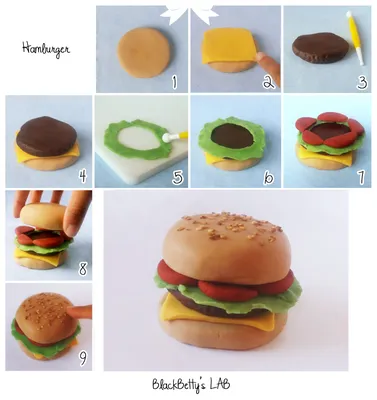 Поделки: Гамбургер из полимерной глины - YouLoveIt.ru