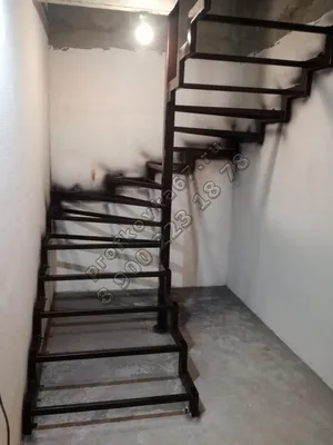 Лестница на 2 этаж с поворотом 180 градусов в Смоленске