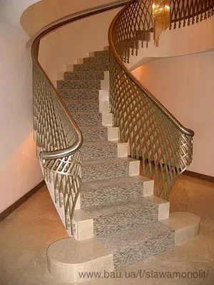 Полувинтовая бетонная лестница - объекты компании Slawamonolit фото №10226