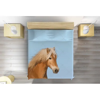 Уникальная шаль Лошадь - Лошадь синяя