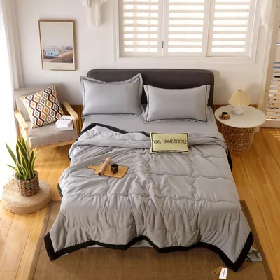 Комплект постельного белья Однотонный Сатин с Одеялом FB011 - yourlinen