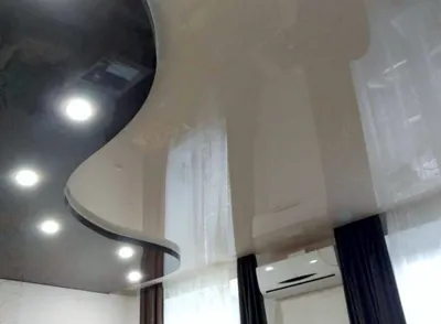Двухуровневые натяжные потолки с подсветкой в Краснодаре - цена с  установкой на двухуровневые потолки