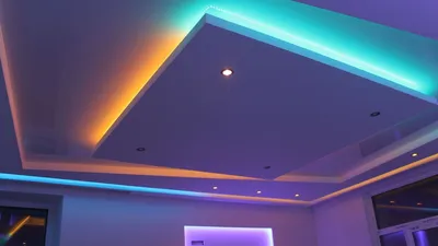 Потолок з гипсокартона - 61 фото