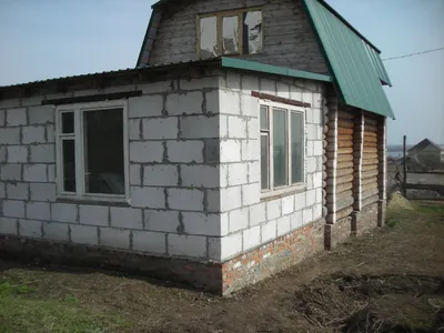 Пристройка из пеноблоков к деревянному дому