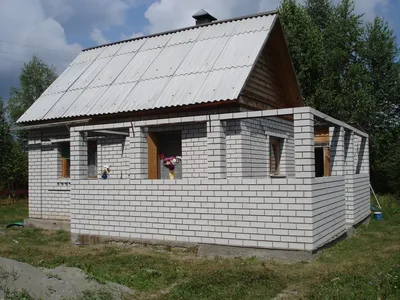 Пристройка из пеноблоков к деревянному дому в Москве и области