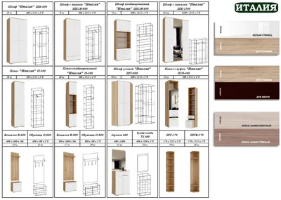 Прихожая Италия модульная купить по цене 31750 руб в Архангельске