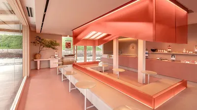 Неоновая эстетика яркой кофейни в Японии – проект Transit Branding Studio |  Читать design mate