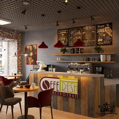 Дизайн интерьера кофейни Coffee Fresh в Москве от Udaltsova Design