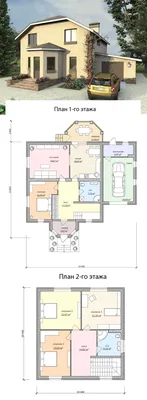 Проект простого дома с гаражом | Архитектурное бюро \"Беларх\" - Авторские  проекты планы домов и коттеджей