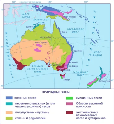 Природные зоны Австралии • География, Австралия и Океания • Фоксфорд Учебник