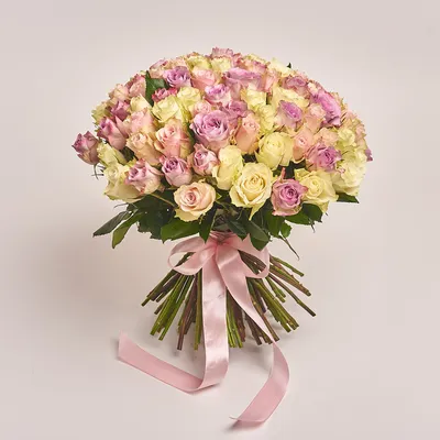 Букет 101 Роза Атена и Мемори Микс - заказать цветы с доставкой | Dicentra