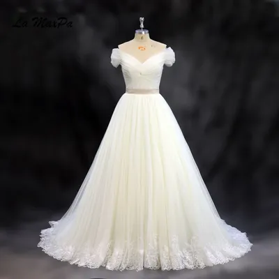 Свадебное платье из тюля в английском стиле с открытыми плечами CA221 -  купить по выгодной цене | AliExpress