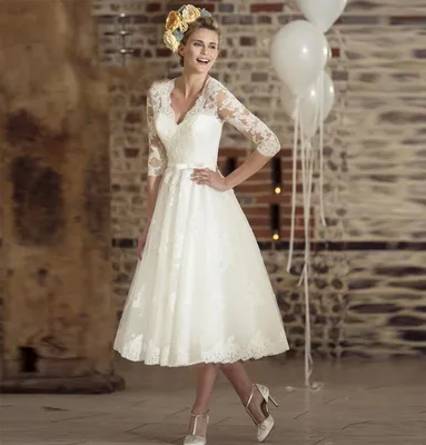 Белое свадебное платье в ретро стиле - 46 фото