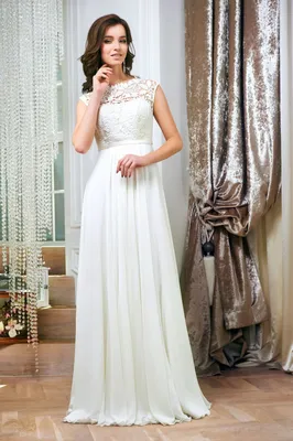 свадебное платье с кружевной вставкой Sellini Alteya — купить в Москве -  Свадебный ТЦ Вега