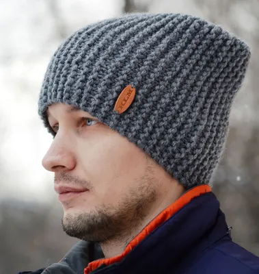 Мужская шапка, связанная спицами: модные модели головных уборов и схемы их  вязания