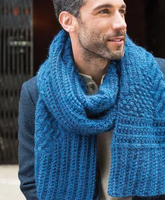 Мужской шарф спицами, 30 схем вязания и описаний, Вязание для мужчин спицами