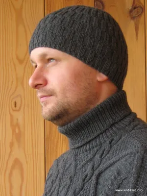 Мужская шапка, связанная спицами: модные модели головных уборов и схемы их  вязания