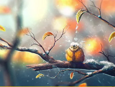 Синица с поврежденной лапой Синица, Songbird— на ветви без листьев осенью и  зимой красивой птицы большая Стоковое Фото - изображение насчитывающей  рождений, помощь: 199729016