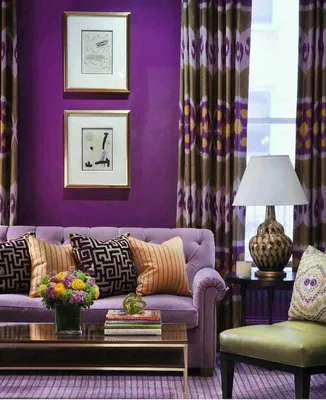 Фиолетовый диван — главное украшение интерьера - Статьи - Атмосфера стиля -  Homemania