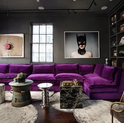 Темно фиолетовый диван - 67 фото