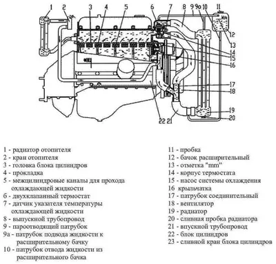 Устройство системы охлаждения двигателей УМЗ-4213 и УМЗ-4216 УАЗ